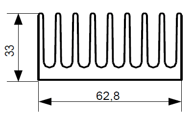 ALS-30235 Профили для радиаторов охлаждения (типа гребенка)