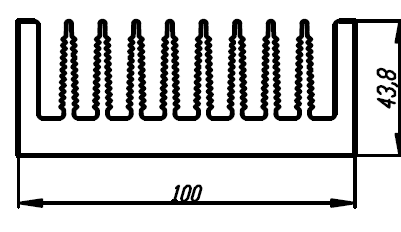 ALS-30608 Профили для радиаторов охлаждения (типа гребенка)