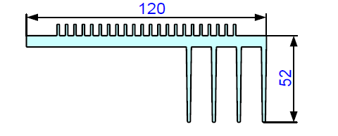 ALS-200455 Профили для радиаторов охлаждения (типа гребенка)