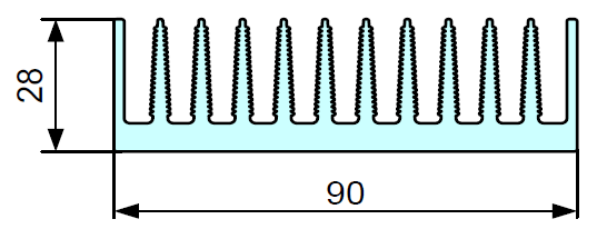ALS-200636 Профили для радиаторов охлаждения (типа гребенка)
