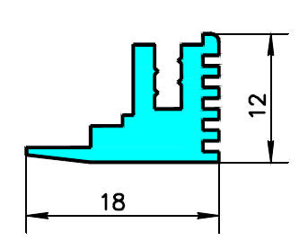 ALS-401404 Профили для радиаторов охлаждения (типа гребенка)