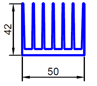 ALS-403348 Профили для радиаторов охлаждения (типа гребенка)