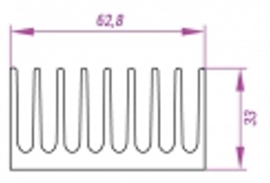 ALS-601974 Профили для радиаторов охлаждения (типа гребенка)
