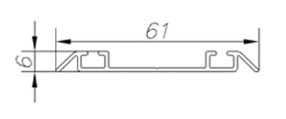 ALS-6KF1-10 Профили для шкафов-купе