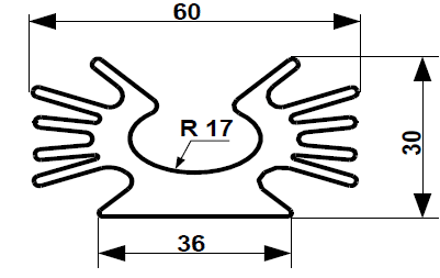 ALS-30135 Профили для радиаторов охлаждения (типа гребенка)