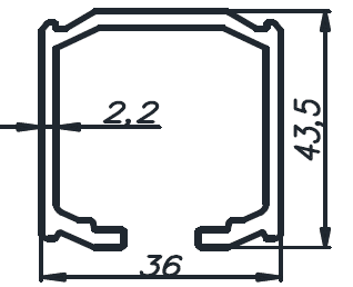 ALS-30611 Профили для ворот, шлагбаумов, раздвижных и металлических дверей