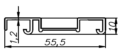ALS-30618 Профили для шкафов-купе