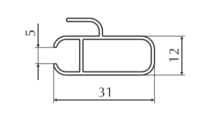 ALS-7УП_02 Профили для душевых кабин и шторок для ванн