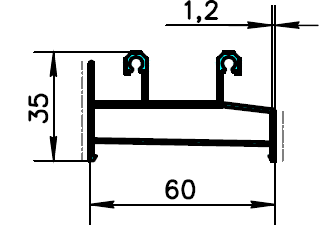 ALS-400670 Профили для ограждения балконов и лоджий