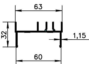 ALS-400834 Профили для ограждения балконов и лоджий