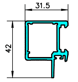 ALS-401444 Профили для холодильного оборудования