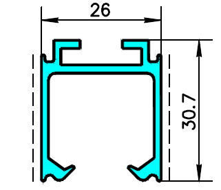 ALS-401473 Профили для ворот, шлагбаумов, раздвижных и металлических дверей