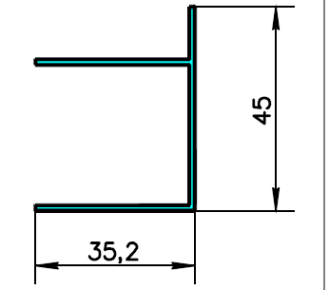 ALS-401545 Профили для облицовки стен и колонн