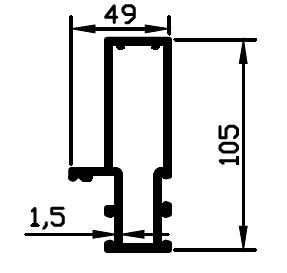 ALS-401735 Профили для ограждения балконов и лоджий