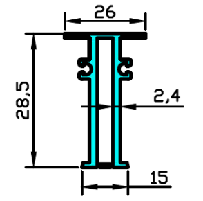 ALS-401743 Профили для ограждения балконов и лоджий