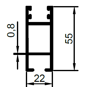 ALS-401812 Профили для ограждения балконов и лоджий