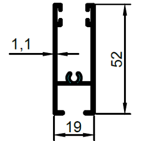 ALS-401815 Профили для ограждения балконов и лоджий