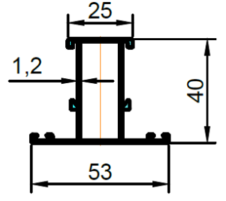 ALS-401818-1 Профили для ограждения балконов и лоджий