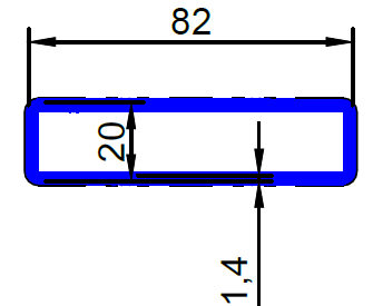 ALS-402214 Профили для лестниц-стремянок