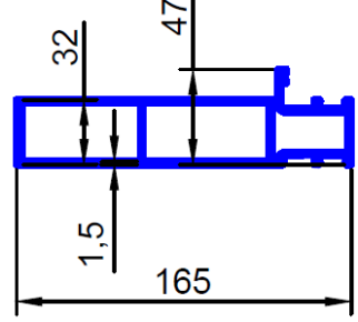 ALS-402386 Профили для ограждения балконов и лоджий