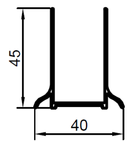 ALS-403006 Профили для ограждений лестниц и отделки ступеней