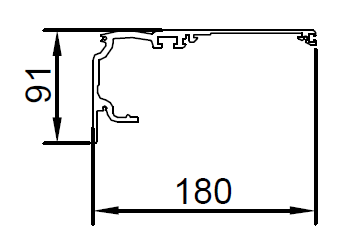 ALS-403100 Профили для ворот, шлагбаумов, раздвижных и металлических дверей