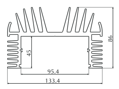 ALS-7200096 Профили для радиаторов охлаждения (типа гребенка)