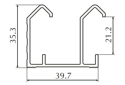 ALS-7201064 Профили для ворот, шлагбаумов, раздвижных и металлических дверей