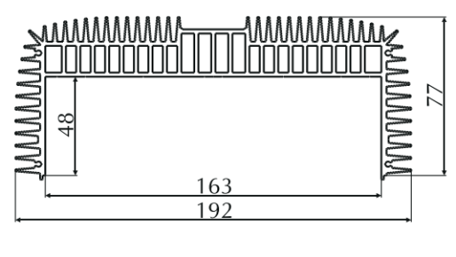 ALS-7201206 Профили для радиаторов охлаждения (типа гребенка)