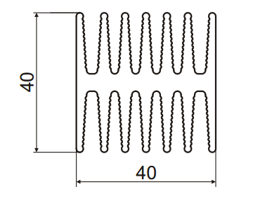 ALS-7203022 Профили для радиаторов охлаждения (типа гребенка)