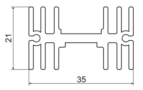 ALS-7204065 Профили для радиаторов охлаждения (типа гребенка)