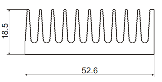 ALS-7205073 Профили для радиаторов охлаждения (типа гребенка)