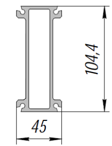 ALS-90-АПФ-10 Профили для огражений лестниц и отделки ступеней