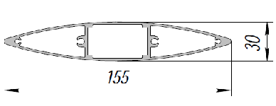 ALS-90-АПС-103 Профили для солнцезащитных ламелей
