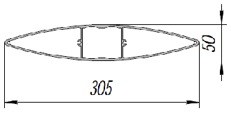 ALS-90-АПС-104 Профили для солнцезащитных ламелей