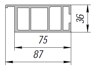 ALS-90-АС-75 Профили для автобусов и жд вагонов