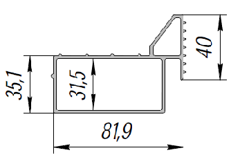 ALS-90-НП-498 Профили для рестайлинга автомобилей (порогов, багажников, спойлеров)