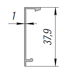 ALS-90-ПА-158 Профили для цельностеклянных перегородок и стеклянных дверей