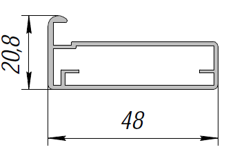 ALS-90-ПА-192 Профили для кухонной и прочей мебели