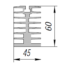 ALS-90-ПА-195 Профили для радиаторов охлаждения (типа гребенка)