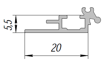 ALS-90-ПП-251 Профили для багет и рамок