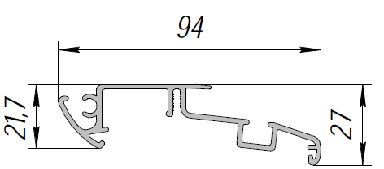 ALS-90-ПП-509 Профили для холодильного оборудования