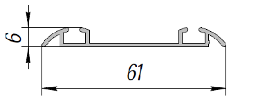 ALS-90-ПШК-1 Профили для шкафов-купе