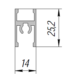 ALS-90-ПШК-5 Профили для шкафов-купе