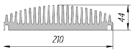 ALS-90-РП-11 Профили для радиаторов охлаждения (типа гребенка)