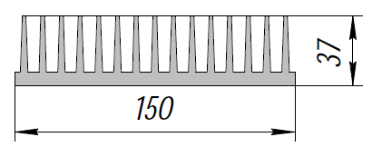 ALS-90-РП-31 Профили для радиаторов охлаждения (типа гребенка)