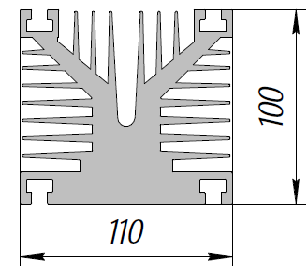 ALS-90-РП-5 Профили для радиаторов охлаждения (типа гребенка)
