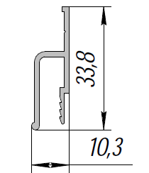 ALS-90-СПП-2 Профили для натяжных потолков