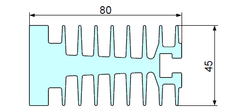 ALS-200184 Профили для радиаторов охлаждения (типа гребенка)