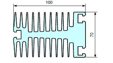 ALS-200408 Профили для радиаторов охлаждения (типа гребенка)
